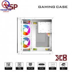 Vỏ Case Máy Tính X8 Trắng thumb