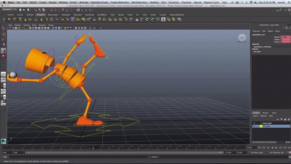 Máy tính đồ họa giúp dựng phim hoạt hình bằng phần mềm Maya
