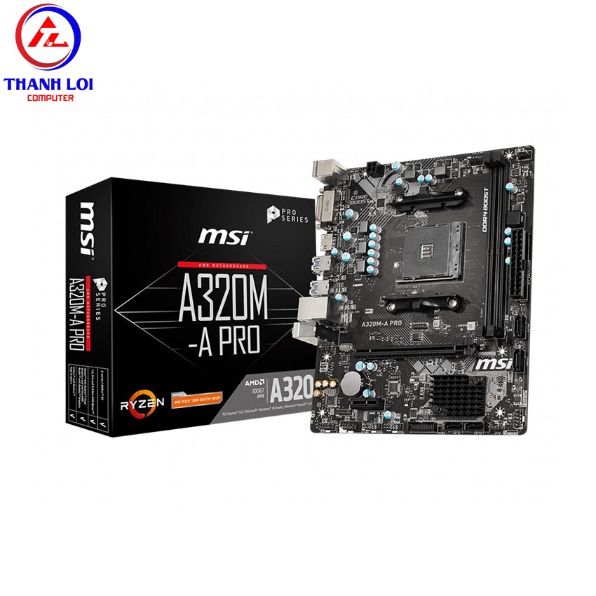 MAINBOARD MSI A320M-A PRO (AMD A320, SOCKET AM4, M-ATX, 2 KHE RAM DDR4)