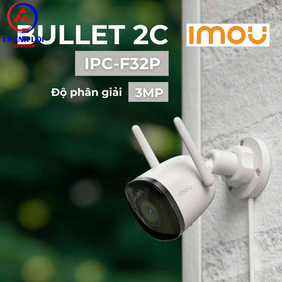 Camera IMOU Bullet 2C 3MP IPC-F32P - Tặng thẻ nhớ 64Gb