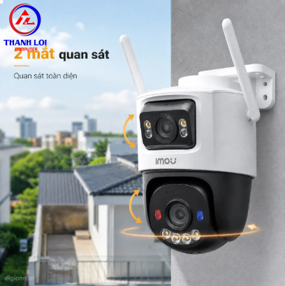 Camera wifi ngoài trời 2 ống kính Imou IPC-S7XEP-10M0WED (Cruiser Dual 2 10M) - Tặng thẻ nhớ 64Gb