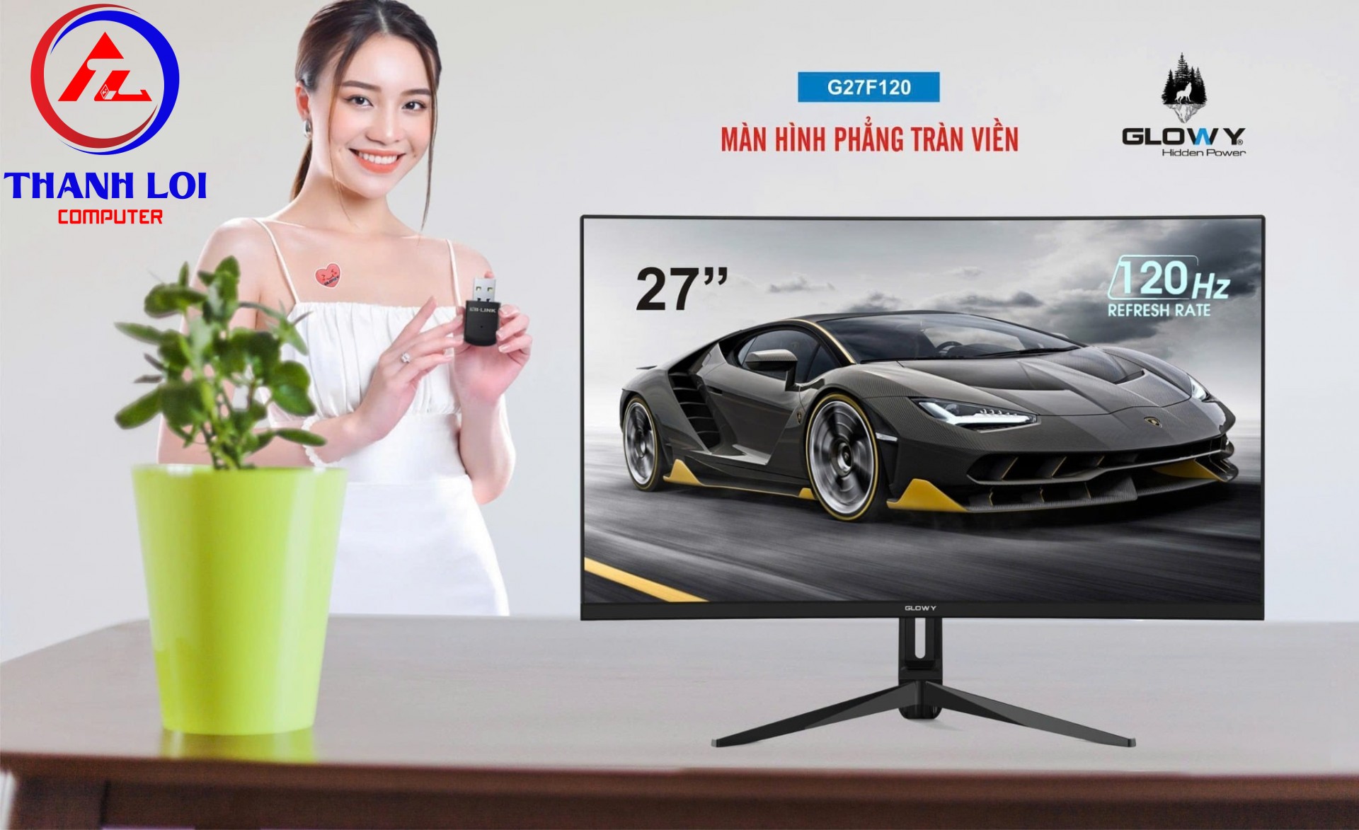 Màn hình LCD 27 Glowy  G27C120 Cong