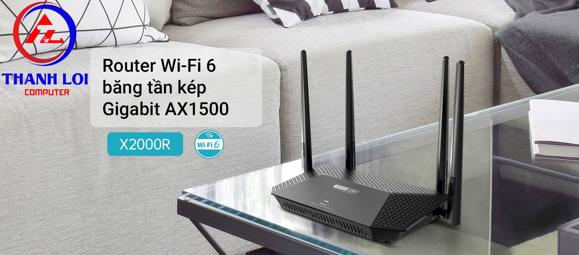 TotoLink X2000R - Router Wi-Fi 6 băng tần kép Gigabit AX1500