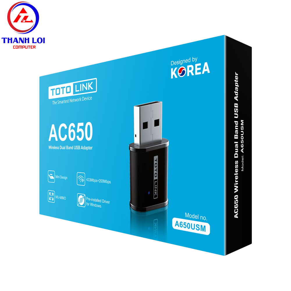 TotoLink A650USM - USB Wi-Fi mini băng tần kép AC650