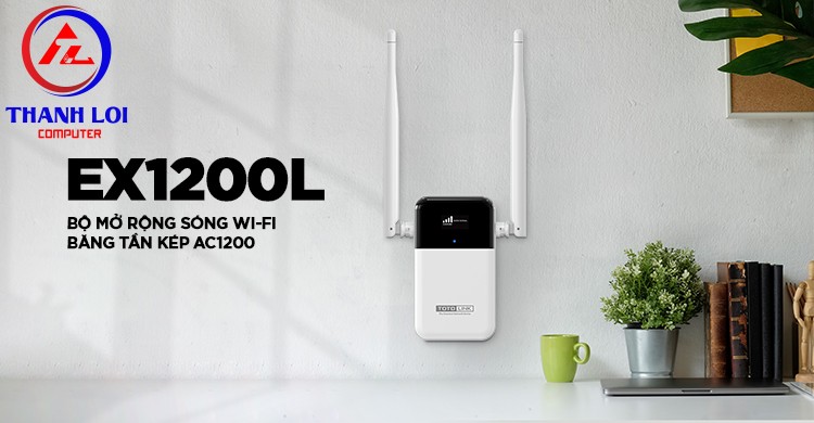 TotoLink EX1200L - Bộ mở rộng sóng Wi-Fi băng tần kép AC1200