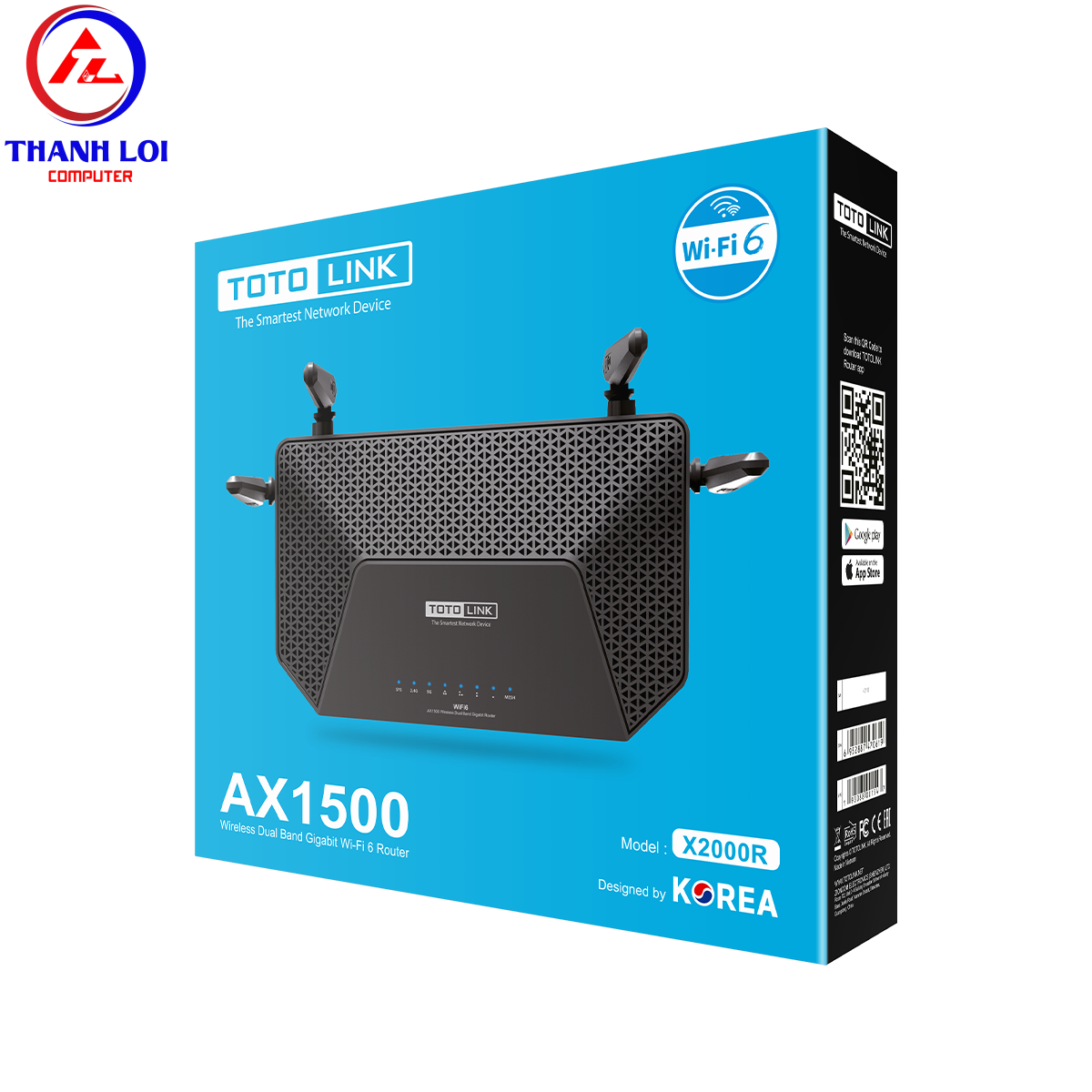 TotoLink X2000R - Router Wi-Fi 6 băng tần kép Gigabit AX1500