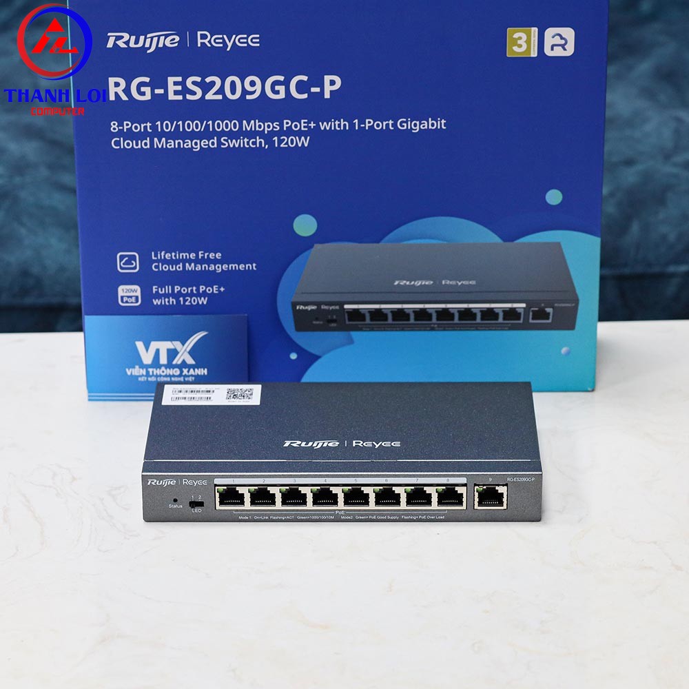 Switch POE 9 cổng RUIJIE REYEE RG-ES209GC-P
