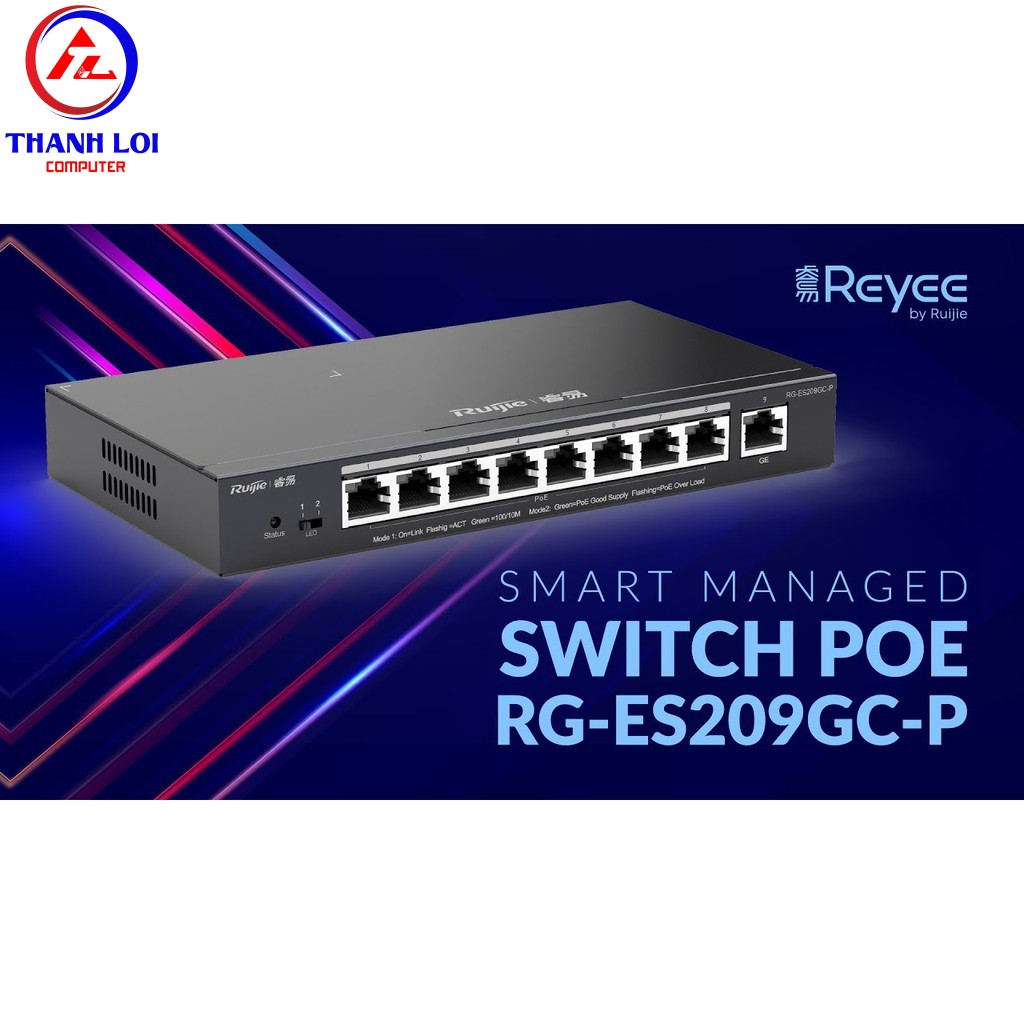 Switch POE 9 cổng RUIJIE REYEE RG-ES209GC-P