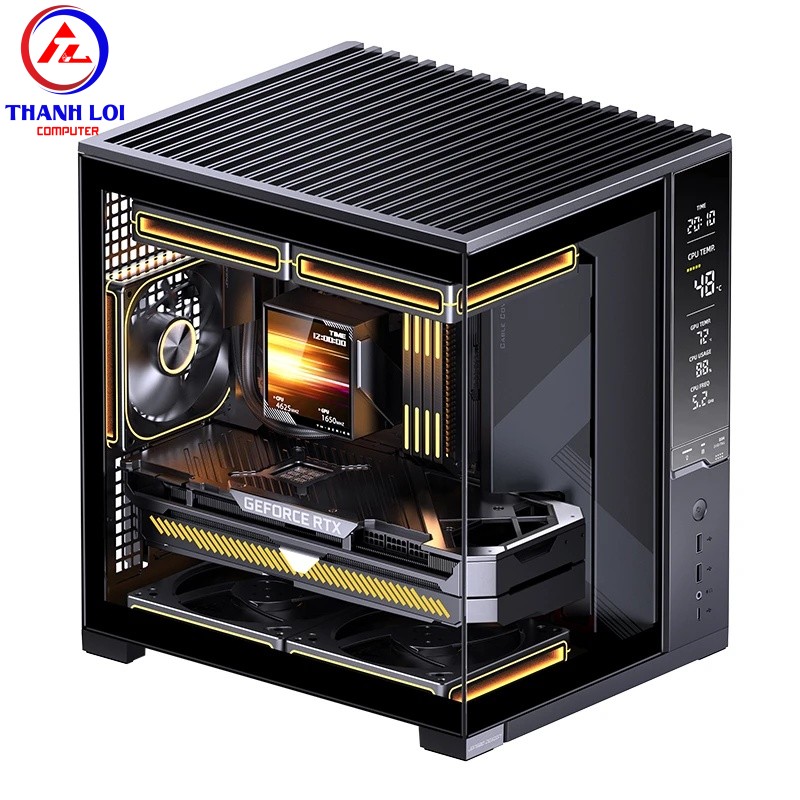 VỎ CASE JONSBO D34 BLACK (MINI Matx, Màu Đen)